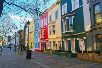 Notting Hill district in London