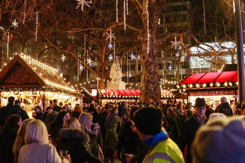 christmas market in worcester
