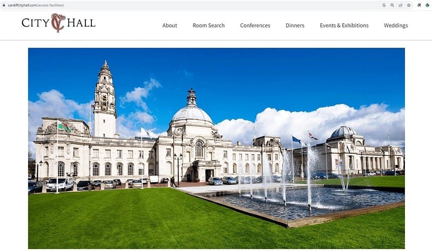 Famous City Hall in Cardiff