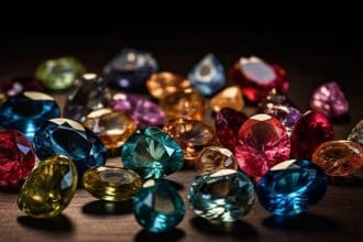 precious gems luxury transparent stones abundance generated by ai
