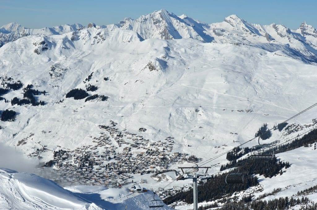 Swiss winter ski resort of Verbier