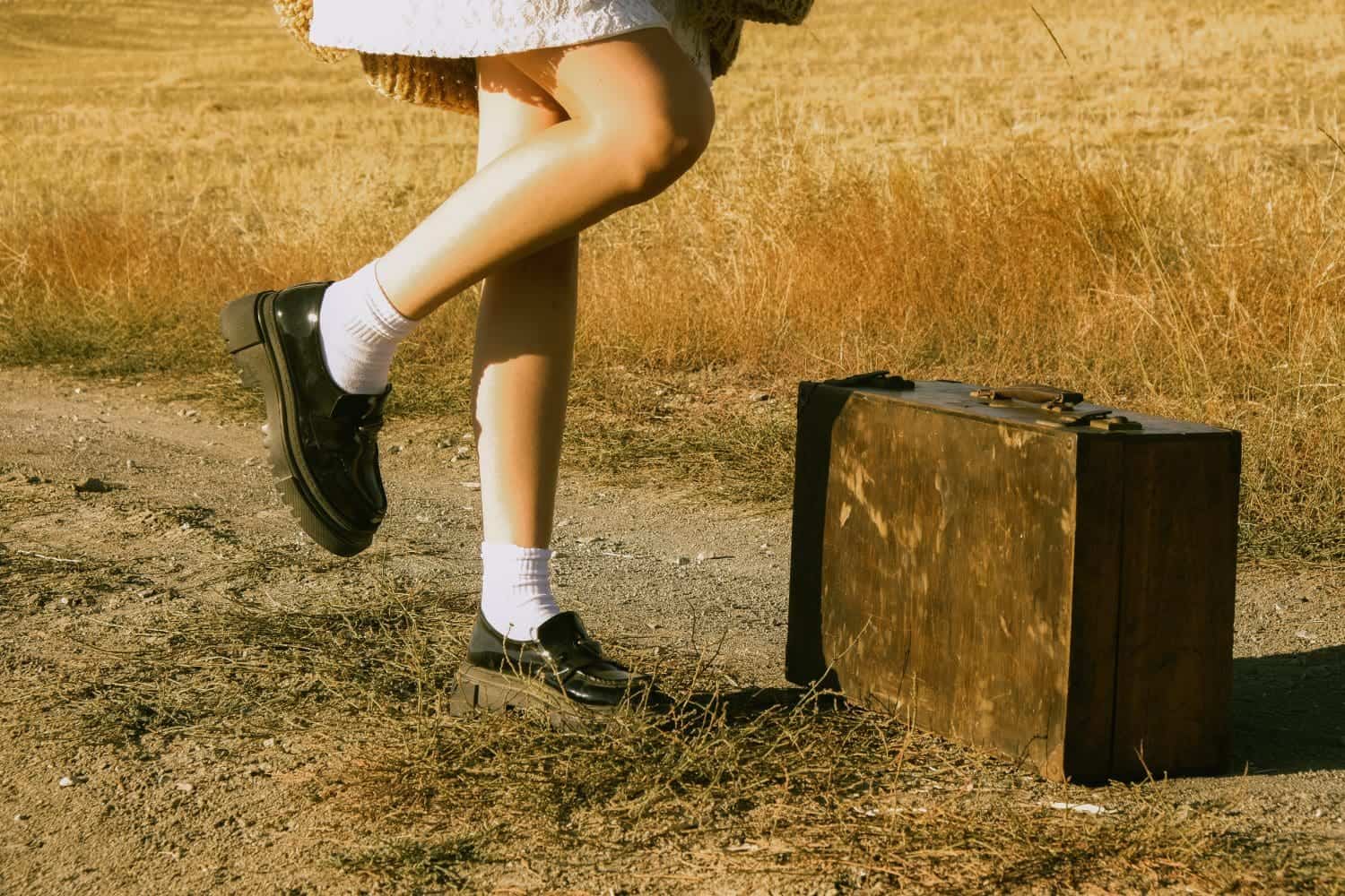 Chunky Loafers with mini dress