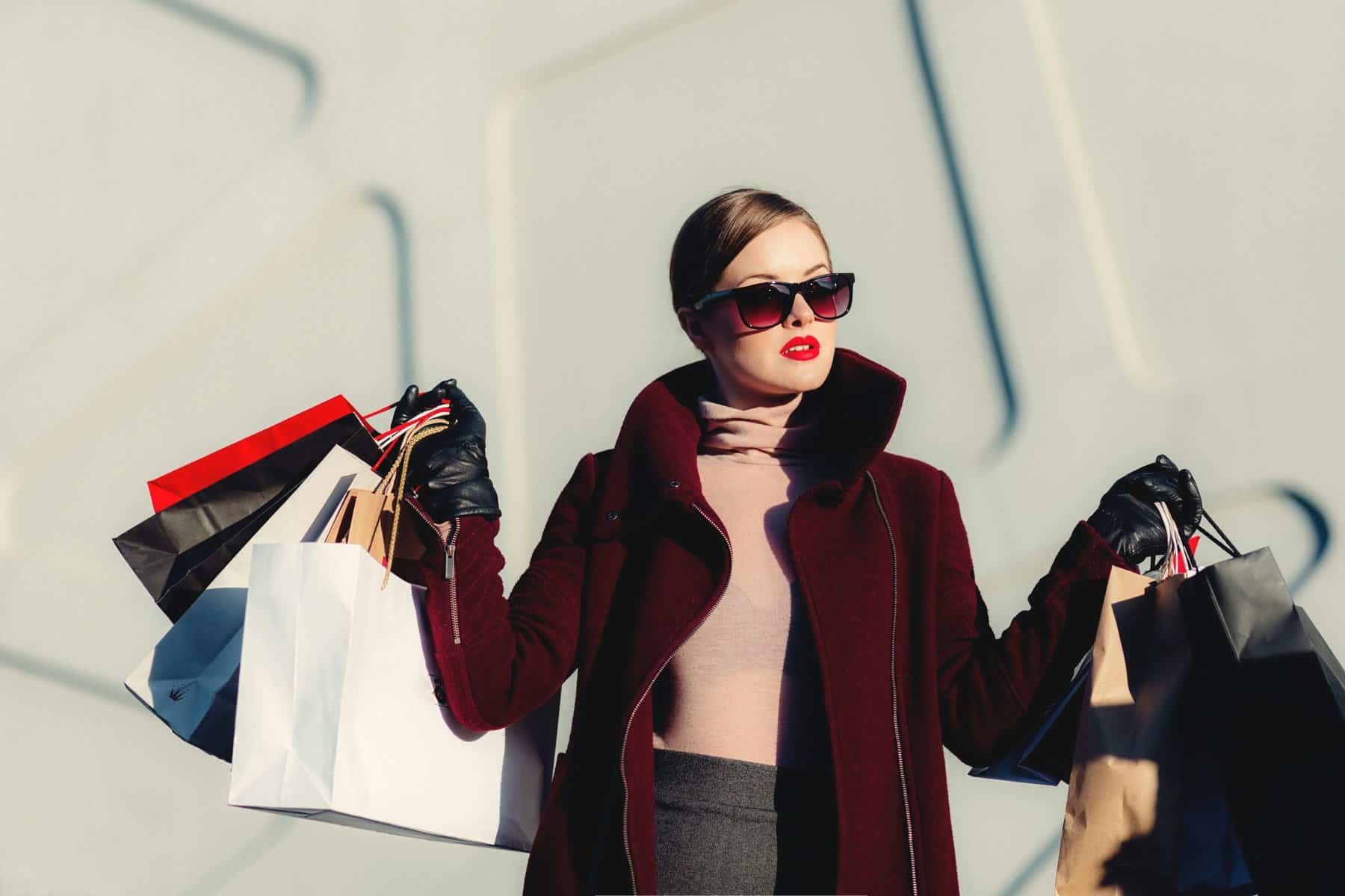 lady holding the bags