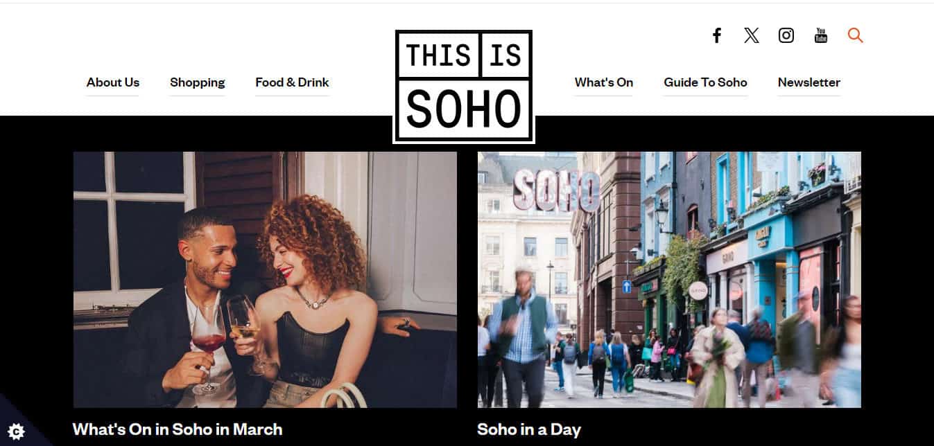 London's Nightlife: Insider Tips for the Best Experience 3 Homepage of Soho's official website